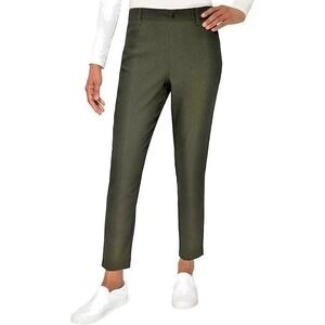Mario Serrani Womens Textured Pull-On Pant Green 2XL 1806647